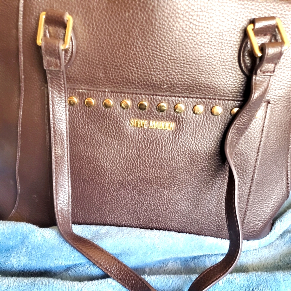 GREAT CONDITION STEVE MADDEN LARGE HANDBAG CHOCOLATE BROWN